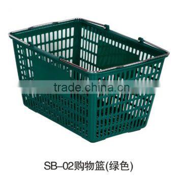 pharmacy plastic shopping laundry basket SB-02 GREEN