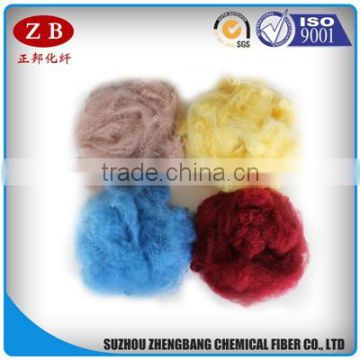 12d 51mm dope dyed recycled polyester staple fiber