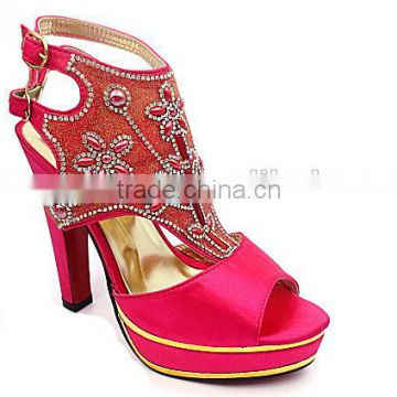 new design fashion wholesale bling bling diamond lady party dresses shoes ladies high heel pump