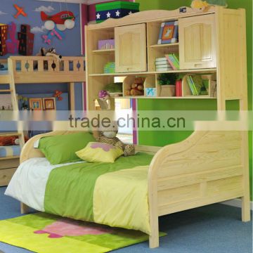 children cheap bunk beds with bookshelf#SP-C208S