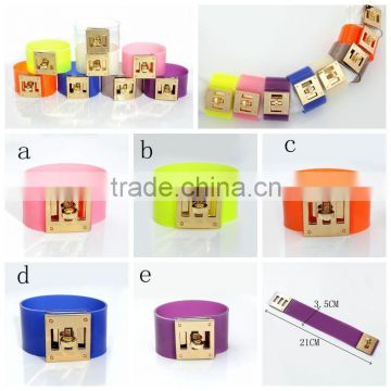 Monogram silicone cuff bracelet