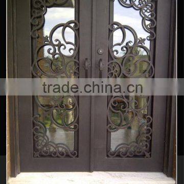 2013 Top-selling classical wrought iron glass door panels                        
                                                Quality Choice