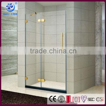 304 Stainless Steel Golden Chrome Right Hinge Glass Ass Shower Screens Stalls(KD3302)
