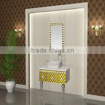 Luxry Golden Mosica Design Bathroom Cabinet