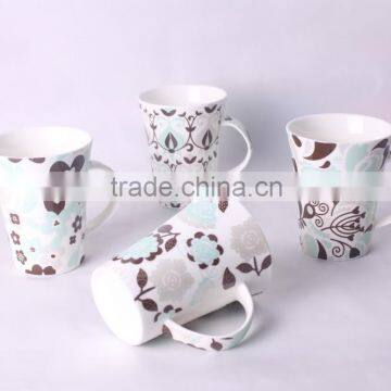 2015 popular white decal ceramic mug