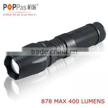 POPPAS 878 T6 10W zoom rechargeable led flashlight