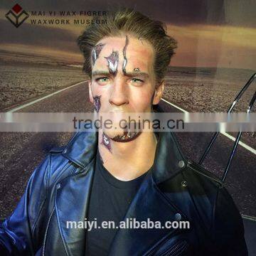 Life size silicone portrait of world famous bright star Schwarzenegger