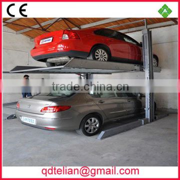 smart car parking lift system/2 post both level carport/galvanized two post duplex parking equip