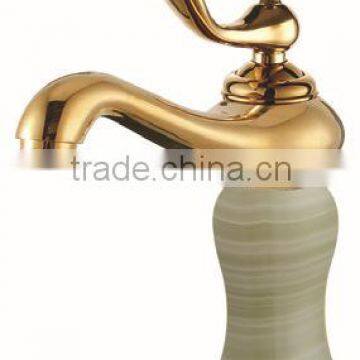 High Grade Yellow Jade Faucet/Tap Base and Parts, Jade Faucet Accessories