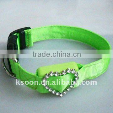 Green Nylon Dog Collar