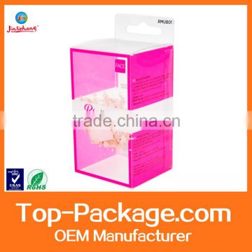 Custom small clear plastic box, hard plastic packaging box for cosmetic
