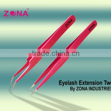 Best Offer ! Set Of Straight & Curved Eyelash Extension Tweezers From ZONA PAKISTAN