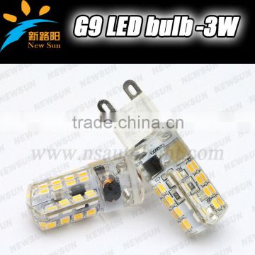 Newest LED Crystal lamps G9 3W 3014 64SMD LED g9 Corn Bulb high power 85-265V Car led lights/ Indoor led lights