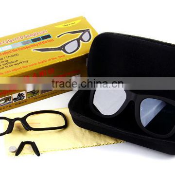 2013 New designer Adjustable color LCD Sunglasses