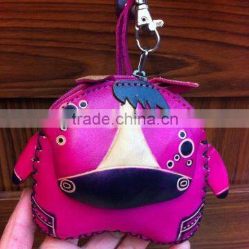 High quality genuine leathter coin purse horse face animal leather coin purse, coin case