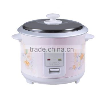0.8L/1.0L/1.5L/1.8/2.2L flower body cylinder rice cooker with stanless steel lid