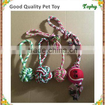 Dog Puppy Knotted Cotton Rope Toy Balls Chewing Toys for Training Dog
