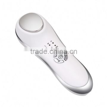 Handheld ultrasonic galvanic vibrating facial massager for women beauty skin care