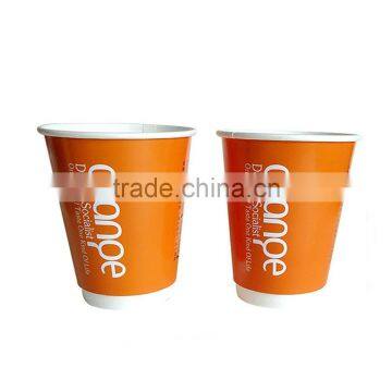 Eco friendly PLA lined 16oz double wall printed paper coffee cups