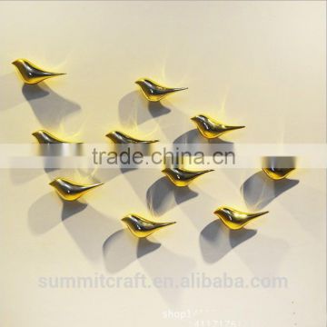 High quality gold silver plated polyresin bird figurine