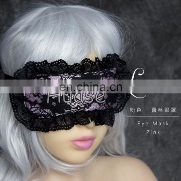 Sexy Pink Lace Blindfold Fantasy Lace Eyemask Sex Toy Soft Satin Silk Blindfold Mask