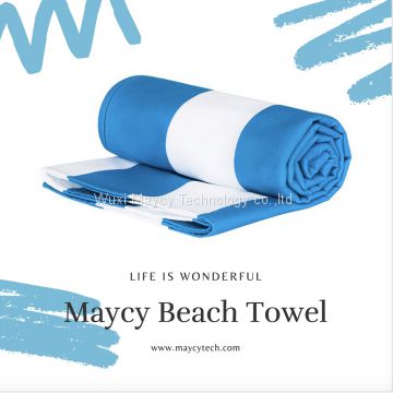 Summer Sand Free Microfiber Beach Hand Hair Towel, Fast Dry Large Marine Sports/Yoga/Travel/Camping/Bath Towel