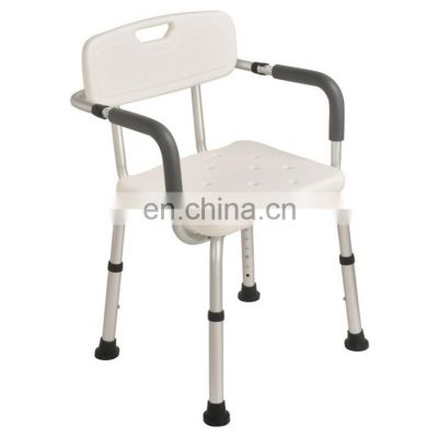 Medical Shower Stand Chair Bench Bath Seat with Padded Armrests and Back Great for Bathtubs For Injury