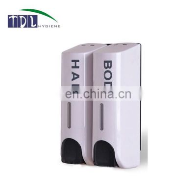 1000 ML High Capacity Clear Commercial Twin Body Wall Mounted Shower Soap Dispenser