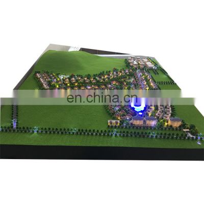 Acrylic house villa scale models with led light and landscape