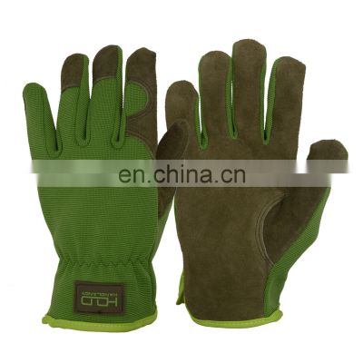 HANDLANDY cowhide leather work gloves safety,leather driving gloves,garden gloves