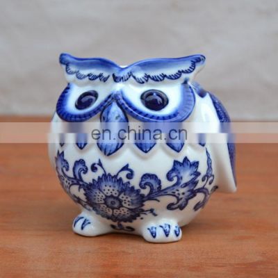 2013 special hand maded antique blue and white ceramic animal candle holders made in Jingdezhen