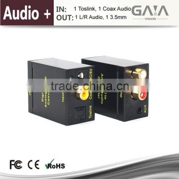 Digital to analog tv converter box with 3.5mm Audio Converter adapter box
