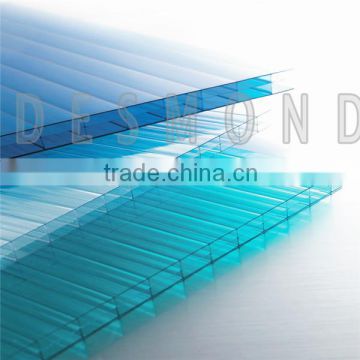 Zhejiang Desmond 6mm polycarbonate hollow sheet high quality/pc hollow sheet /PCsheet