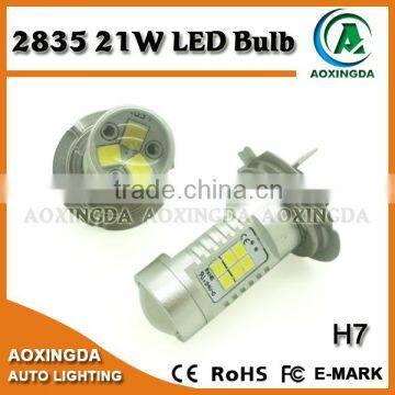 Aoxingda latest developmental LED 2835 21W super bright fog light bulb H7