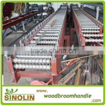wooden broom handle straightening machine