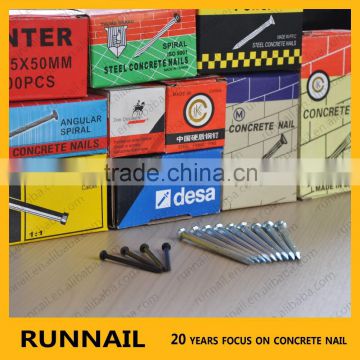 Hardened black concrete steel nails germany manufacturers flat round head HRC 52