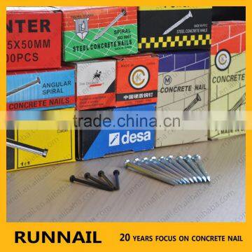 Hardened Black concrete nails germany flat round head diamong point--Hanghzou