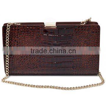 W751-B2948-Evening party high class womens bag leather wallets with chains