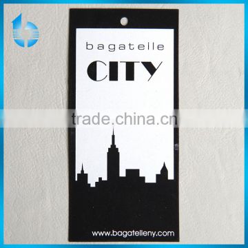 Matte environmental paper hang tag with high quality for all kinds of garments , shoes, bags, and other clothing accessories