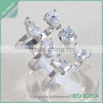 KR-638 cubic zirconia simple adjustable ring accessories for woman