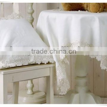 European Style Lace Linen Luxury Embroidered Table Cloth