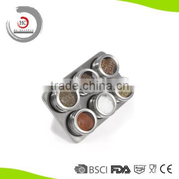 Reusable stainless steel magnetic spice rack magnetic spice tin magnetic spice jar HC-MS14                        
                                                                                Supplier's Choice