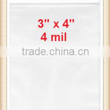 wholesale zlb-17 3" x 4" 4 Mil Clear Zipper Bags, Dispenser Bag Packs of 100