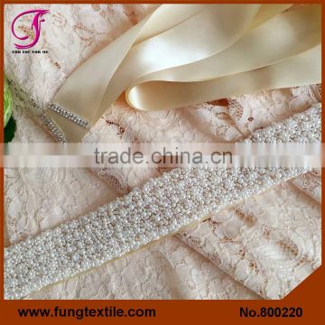 FUNG 800220 Wholesales Wedding Accessories Beaded Sash For Wedding Dress