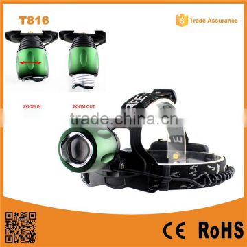 High Capacity Warm Light Cool Light Rechargeable Hunting Led Headlamp