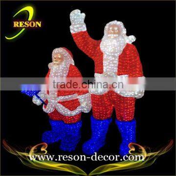 LED acrylic standing santa claus figurine