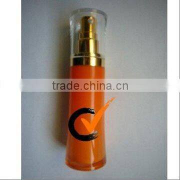 Cosmetic Over cap Pumps 60ml Orange Bottles