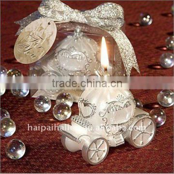 luxury pumpkin car shaped candle for wedding