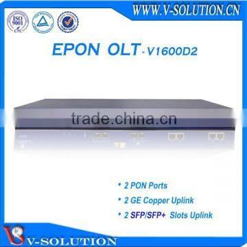 1U 19 inch 2PON FTTH GEPON OLT Optical Line Terminal Support L3 Route Function