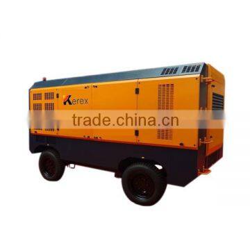 980cfm 24bar towable diesel driven mining screw air compressor for drilling rig KG980-24